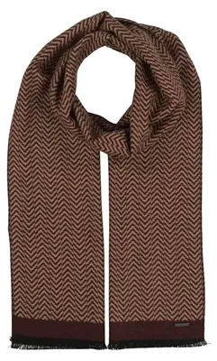Productafbeelding van bugatti sjaal Scarf With Geometric Design Camel Taupe