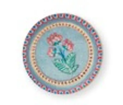 Produktbild von PIP STUDIO Flower Festival Teebeutelablage Light Blue 9 cm