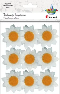Image de Décoration en tissu Marguerites 3D 9pcs Titanum