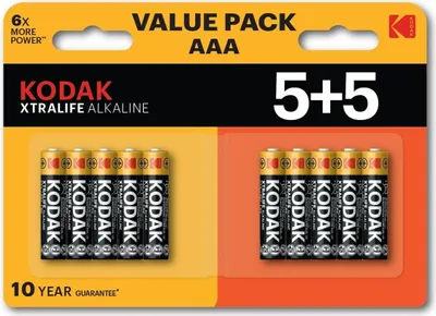 Immagine prodotto di Kodak XTRALIFE Alkaline AAA Battery 10 (5+5 pack)