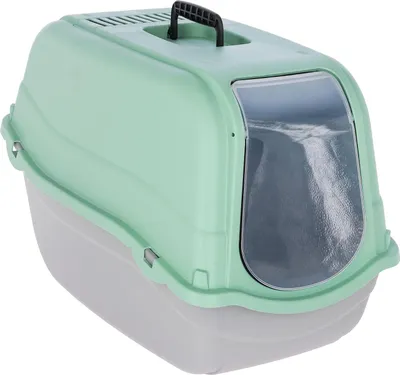 Image de KERBL Katzentoilette Minka  Hellgrau / Mint (57 x 39 x 41 cm, Kunsststoff)