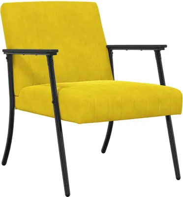 Image de vidaXL Fauteuil jaune 59 x 75 x 78 cm velours