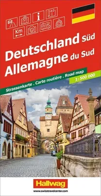 Produktbild von Hallwag Strassenkarte Deutschland Süd 1:500.000