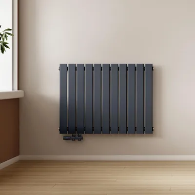 Produktbild von EMKE Heizkörper Flach 63 x 85 cm Einlagig 603 W Anthrazit Design Paneelheizkörper