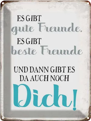 Produktbild von vianmo Blechschild 40x30 cm gibt gute Freunde auch noch Dich Spruch Zitat