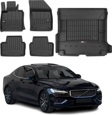 Immagine prodotto di OMAC Fußmatten & Kofferraumwanne Set für Volvo V60 2018-2025 Gummi Schwarz 5x