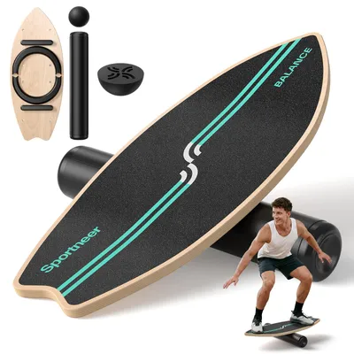 Productafbeelding van Surfin Balance Board voor volwassenen, 8-in-1, antislip, tot 200 kg
