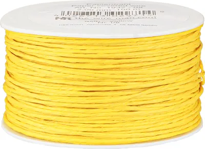 Produktbild von Papierkordel mit Draht Gelb Ø2mm 100m - Dekoration & Floristik Drahtkordel
