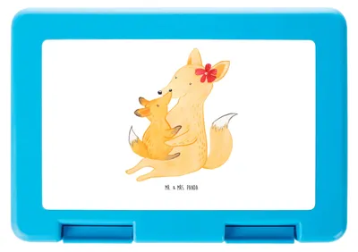 Produktbild von Mr. & Mrs. Panda Lunchbox Fuchs Mama - Weiß - Geschenk, Bentobox, Essensbox, Brot Aufbewahrungsbox, Lebensmittel, Tochter, Mutter, Muttertag, Meal Prep Box, Schoß