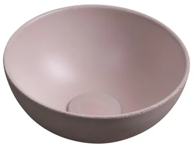 Produktbild von MINOR Betonwaschbecken zum Aufsetzen, Durchmesser 26cm, Rosa matt