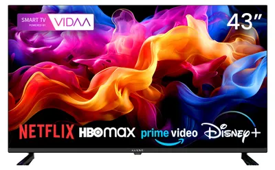 Image de Téléviseur Kiano Elegance de 43 pouces (108 cm), résolution 4K UHD (3840x2160), Smart TV avec système VIDAA, technologie LED, Wi-Fi, Miracast, enregistreur PVR, compatible DVB-T2/S2