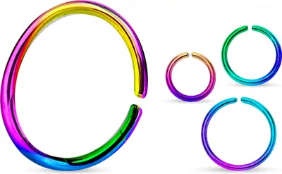 Produktbild von Continuous Ring Seamless Ring O-Ring Piercing Ring Chirurgenstahl Autiga® rainbow Ø 1 mm 10 mm