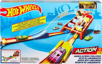 Produktbild von Hot Wheels Launch Across Challenge, Spielfahrzeugspur, 4 Jahr(e), Kunststoff, Mehrfarbig