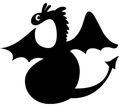 Produktbild von Kreidetafel-Aufkleber – abwischbare Wandaufkleber – Drachensilhouette – 40 x 45 cm
