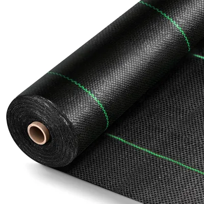 Obrázek produktu pro MRWiZMS Zahradní textilie proti plevelu, 100 g/m², fólie na ochranu proti plevelu do zahrady, odolná proti protržení, tkanina s pásky, propustná pro vodu, vysoká UV stabilizace (10 m² (2 m x 5 m))