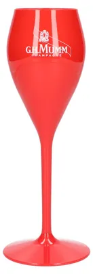 Produktbild von G.H. Mumm Glas 0,16l Sekt Champagner Flöte Kunststoff Plastik Mehrweg Gläser