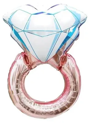 Produktbild von Foliensballon, Ringform, Rosa, 42x58 cm - Godan