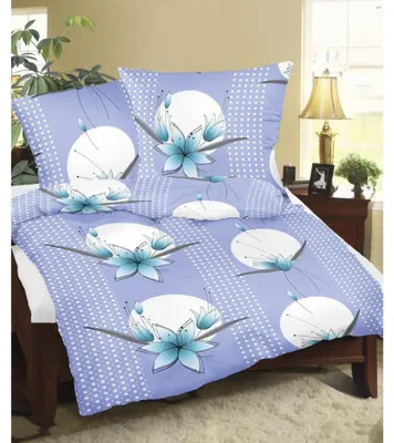 Obrázek produktu pro Flanelové povlečení - 140x200 cm. 70x90 - modrá