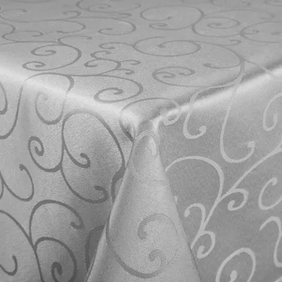 Productafbeelding van Tafelkleed, afwasbaar, rechthoekig, jacquard, 100 x 140 cm, grijs