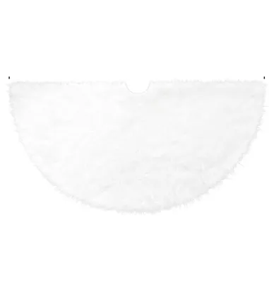Produktbild von INF Weihnachtsbaumteppich aus Kunstpelz Weiß 78 cm