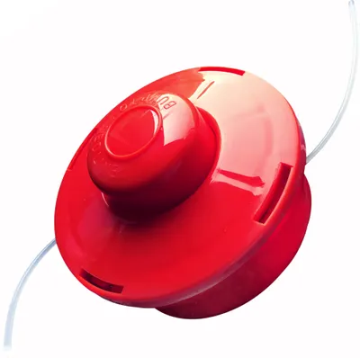 Produktbild von NEMAXX® FS2 Tap & Go Fadenkopf Tippautomatik Doppelfaden 1er-Set – Motorsense/Freischneider – M10x1,25 Linksgewinde, 2 mm, Schnittkreis 380 mm – Rot