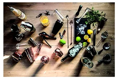 Produktbild von Boston Shaker, 700 ml Becher + 400 ml Glas, lebensmittelecht, spülmaschinenfest, Cocktailshaker aus poliertem Edelstahl