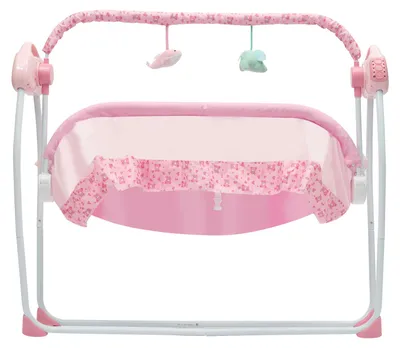 Image de Berceau pour bébé, fonction balancelle, télécommande, rose