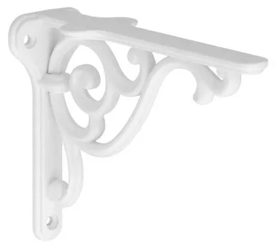 Produktbild von Stützfüße für Regalböden aus Zamak, Durchmesser 150 mm x 115 mm, matt weiß lackiert, Set mit 25 Stück