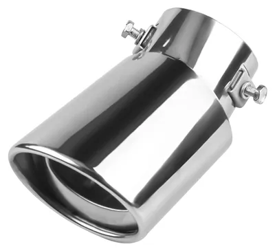 Image de Tuyau d'échappement pour voiture, silencieux, embout en acier inoxydable chromé, universel, diamètre 38-53 mm