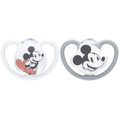 Produktbild von NUK Space Mickey Silikon Schnuller Junge 18-36M x2