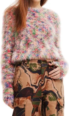 Image de Desigual Mia pull classique en fourrure pour femmes XL