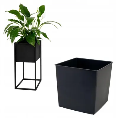 Produktbild von Your Loft Design Schwarzer Pflanzeinsatz Moderner Stil 25x25x23,5 cm