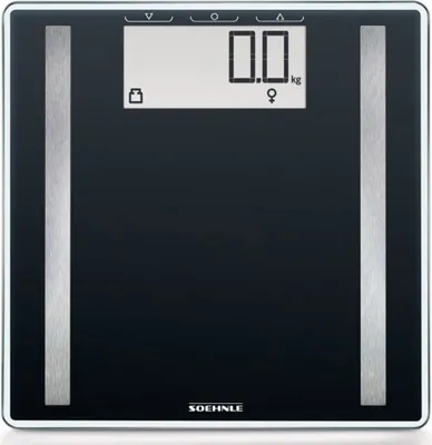 Produktbild von Soehnle Scale Shape Sense Control 100, Elektronische Personenwaage, 180 kg, 100 g, Schwarz, kg, lb, ST, Quadratisch