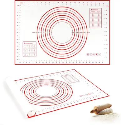 Immagine prodotto di Tappetino in silicone, tappetino da forno grande riutilizzabile, tappetino da forno, con misura antiscivolo, per fondente, macarons, biscotti (70 x 50 cm)