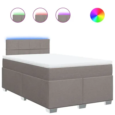 Produktbild von Boxspringbett mit Matratze Taupe 120x200 cm Stoff