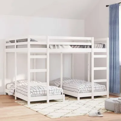 Immagine prodotto di Maison Exclusive - Letto a castello triplo bianco 160 x 200 cm