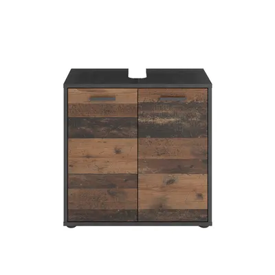 Immagine prodotto di Calicosy - Mobile sottolavabo a 2 ante effetto rovere L60 cm x H59 cm - Madoc