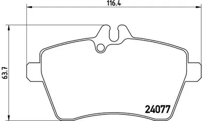 Produktbild von Brembo Bremsbelagsatz, Scheibenbremse Vorderachse P 50 056