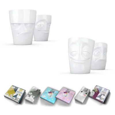 Produktbild von Fiftyeight Becher-Set 4-tlg. + Servietten OHNE HENKEL weiß