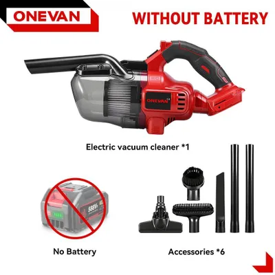 Obrázok produktu pre Vysávač – bezdrôtový ručný vysávač – 1000 W – 18 V – bez akumulátora – nádoba na prach 0,6–1 l – priehľadná