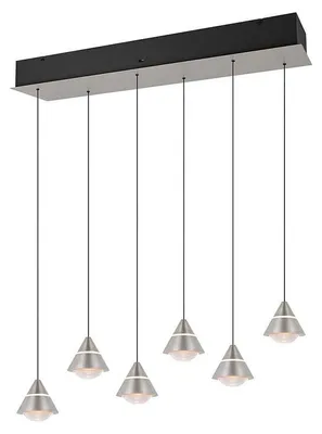 Produktbild von LED Hängeleuchte, Nickel matt, Farbwechsel, H 200 cm