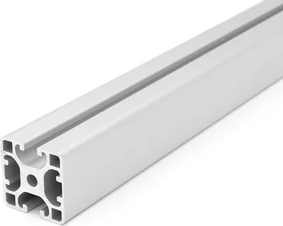 Produktbild von Länge 950mm - Design-Aluminiumprofil 40x40L 2 Nuten verdeckt 180 Grad - I-Typ Nut 8 (leicht), silber eloxiert. Aluminium Profil 40x40 Alu Profil 40 x 40