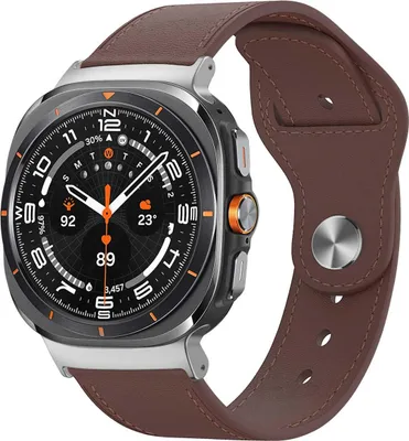 Image de imoshion Bracelet en cuir pour la Samsung Galaxy Watch Ultra (2024/2025) - Marron foncé