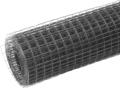 Immagine prodotto di Recinzione in Rete per Pollaio in Acciaio e PVC 25x0,5 m Grigia