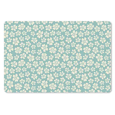 Produktbild von MuchoWow® Mauspad Mousepad Blumen - Weiß - Vintage - Muster 27x18 cm - Mousepads - Maus Mat - Pad - Mausunterlage - Büroartikel - Desk Matten