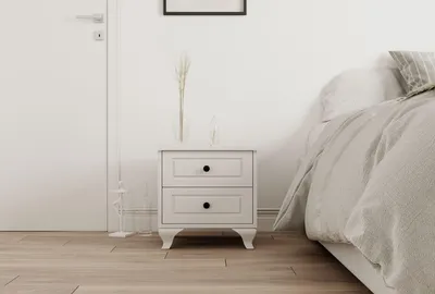 Productafbeelding van Skye Decor, model Rb-058, nachtkastje, matwit, spaanplaat, 45 x 45 x 40 cm