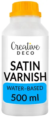 Image de Creative Deco – Vernis acrylique, vernis satiné, vernis de finition | Flacon de 500 ml de vernis transparent