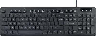 Produktbild von Gembird KB-UML-02, Volle Größe (100%), Kabelgebunden, USB, LED, Schwarz