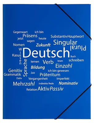 Produktbild von Pagna Gummizugmappe A4 Deutsch Karton 3 Einschlagklappen blau