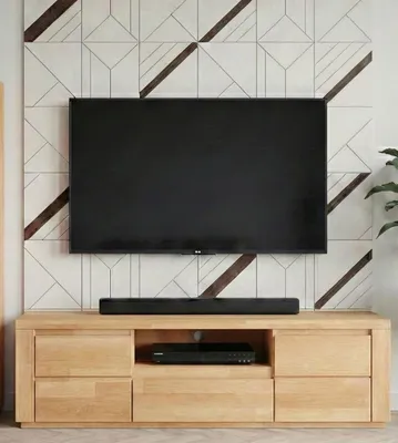 Produktbild von TV Lowboard 160 cm Kernbuche Massivholz-Front 1 Schublade Kabeldurchlass geölt